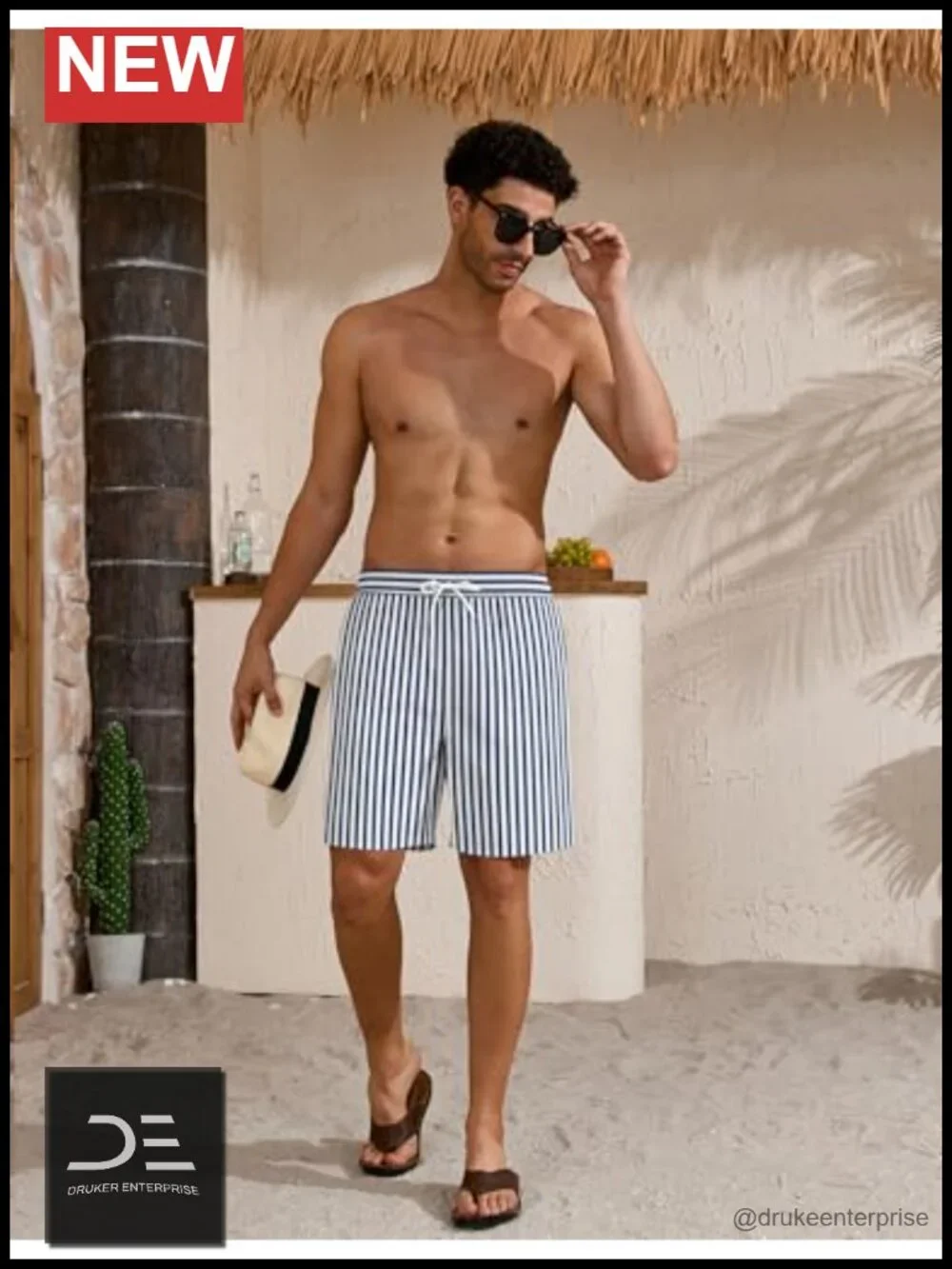 Men's Swim Trunks Board Shorts Mesh Lining Quick Dry 8 Inch Inseam